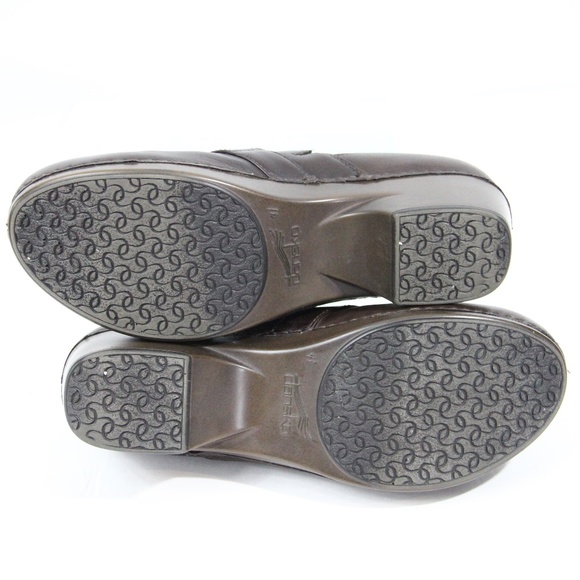 Dansko Brown Leather Clogs Women Shoe Chunky Heel Platform EU 41 - Picture 10 of 10